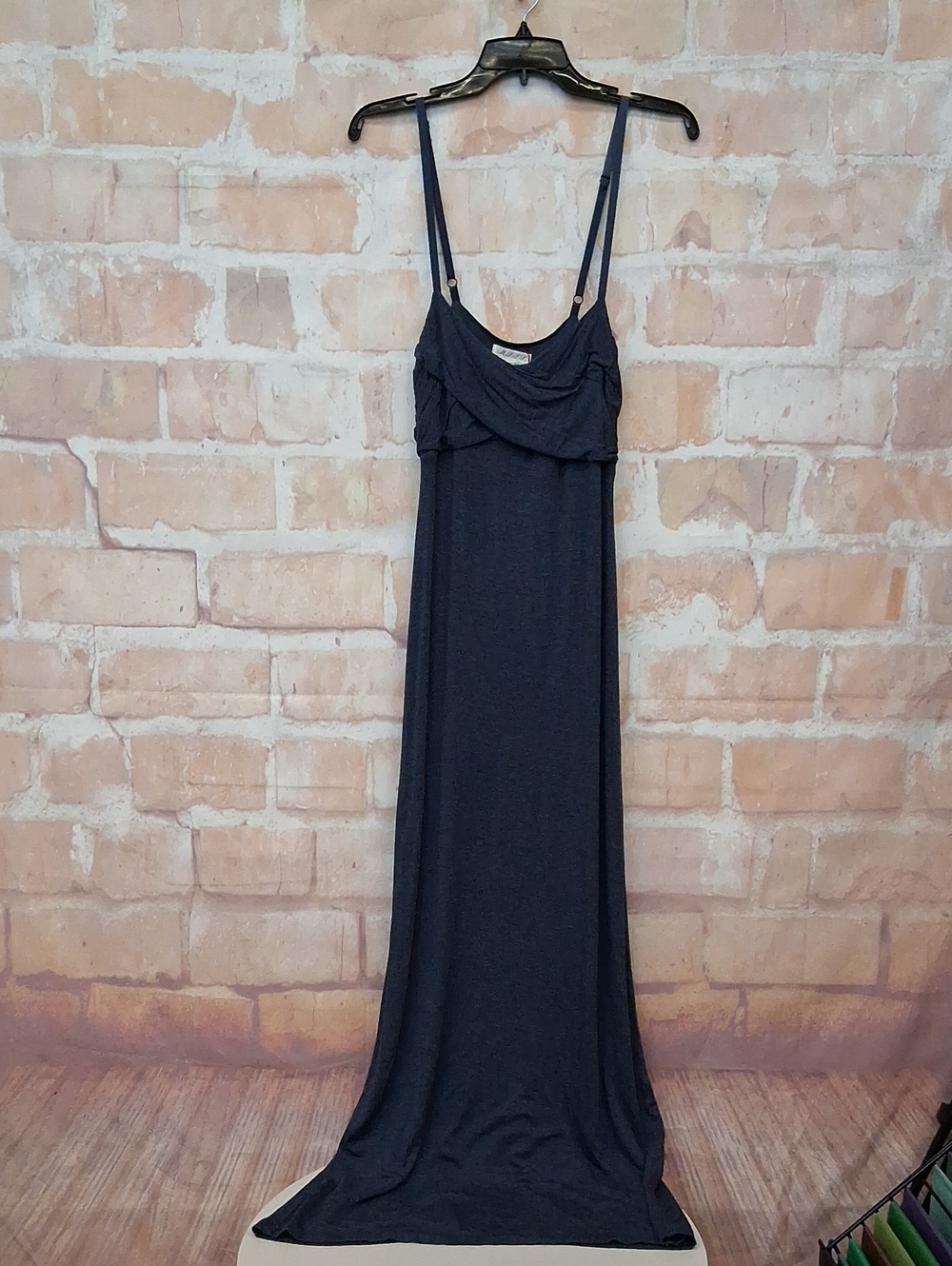 NWT Sleeveless Navy Maxi Dress with Adjustable Spaghetti Straps